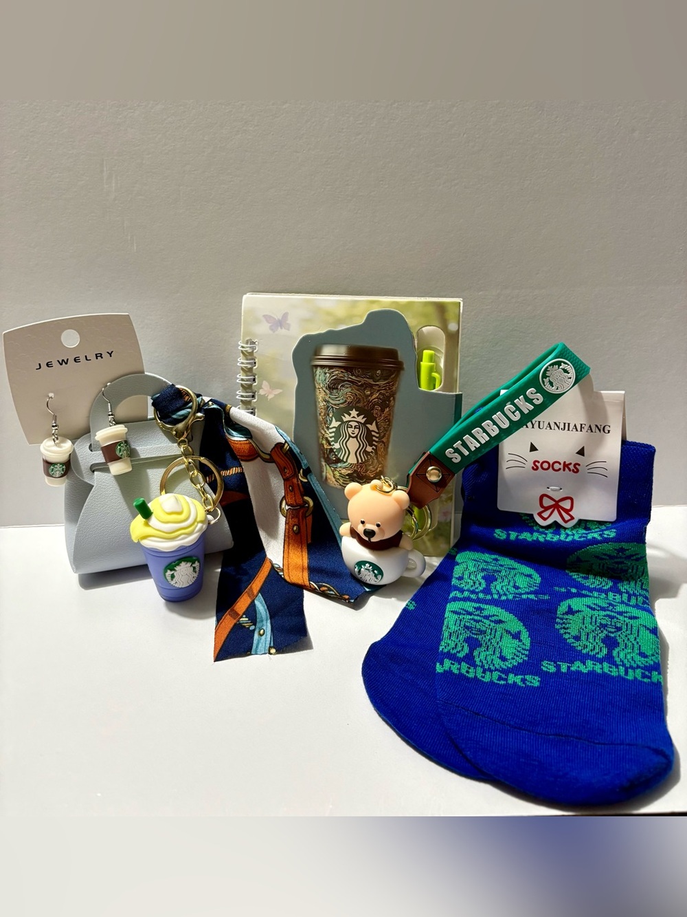 Starbucks Gift Bundle | Coffee Earrings, Mini Bag + More | Blue Hour